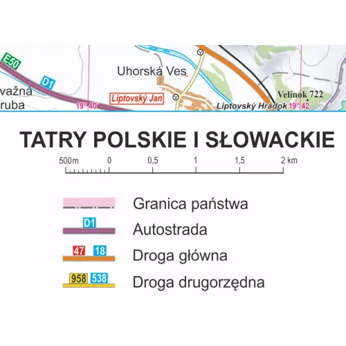 Tatry mapa ścienna turystyczna - tapeta XL, ArtGlob